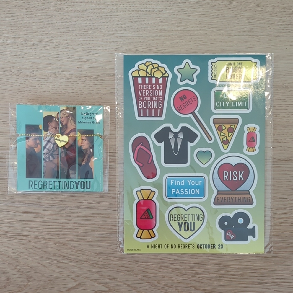 Regretting You Movie Fan Stickers And Charm Necklace Premiere Promotion 2025